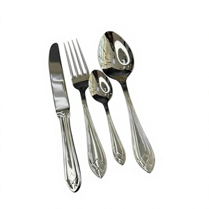 Classic Style Metal Cutlery <b>Set</b> For <b>Dining</b> tableware Use BPA Free Stainless Steel Premium Flatware <b>Sets</b> 4 Pcs Custom Designs - Product Image 1