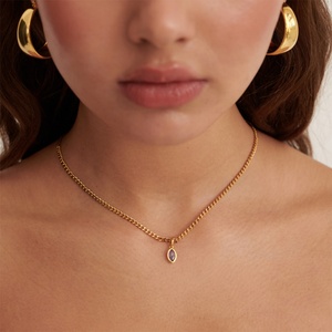Classic Multi-Color <b>Butterfly</b> Zircon Buddhism Necklace Retro <b>Light</b> Luxury Stainless Steel Collarbone Chain Real Fashion Pendant - Product Image 3
