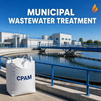 Aide au drainage pour la fabrication du papier, polyacrylamide cationique (CPAM), floculant, agent de déshydratation des boues, poudre, pureté 99%