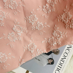 Tissu textile bon marché de jacquard de pivoine de soulagement tridimensionnel de haute qualité 100% polyester pour des filles - Product Image 6