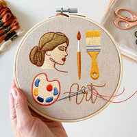 Kit de broderie artisanale européenne, fleurs faites à la main, pochoirs en acrylique pour la décoration artisanale