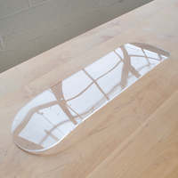 Planche de skateboard longue en acrylique transparente personnalisée par le fabricant, épaisseur 8 mm, avec impression personnalisée, plaque plate pour décoration murale à domicile