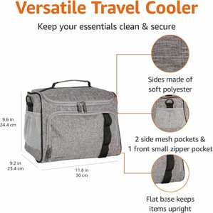 Sac isotherme souple et pliable à double compartiment pour pique-nique, plage, randonnée, camping, travail, voyage - Product Image 2