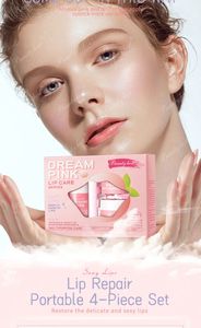 Gommage exfoliant pour les lèvres, vente en gros d'usine, masque réparateur pour les lèvres naturel et biologique, coffret de soins pour les lèvres en 5 pièces, série de voyage - Product Image 6