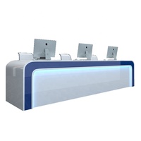 Bureau de direction personnalisable Haoyuan, mobilier de bureau pour centre de commande, poste de travail de surveillance des données, console ergonomique