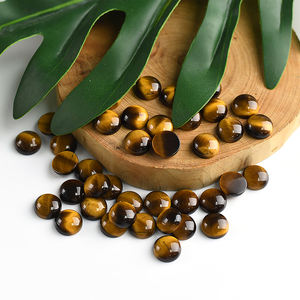 مجوهرات عصرية راقية أحجار كريمة عين النمر الطبيعية باللون الأصفر والبني الفاتح السلس الدائري الفضفاض البيضاوي الأنيق الإكسسوارات والمجوهرات - Product Image 4