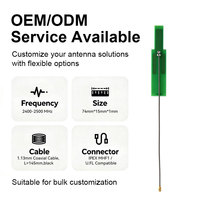 Antenne WiFi omnidirectionnelle interne à gain élevé 2,4 GHz avec connecteur MHF1 pour module sans fil IoT, câble de 145 mm