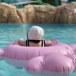Baby Swimming Ring Inflatable Cartoon Pink For Girls Child Pool Float Toy - Product Image 4