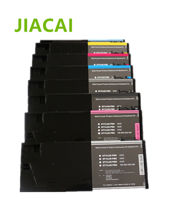 1Set 300ML/PC Refillable UV Ink Cartridge Fit for Epson Stylus Pro 4000 4450 4800 4880C 7600 9600 Plotter