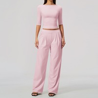 Nouvel ensemble de vêtements de sport pour femmes, décontracté, pour la course à pied, la gym, le fitness, le yoga, séchage rapide, vêtements de sport