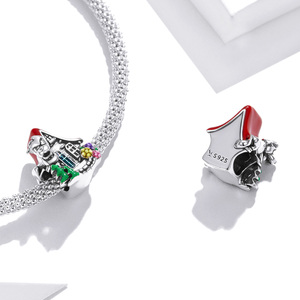 925 Sterling Silver Fiaba Casa In Rilievo Rosso <span class=keywords><strong>Mr.</strong></span> Lupo Fiaba Accessori FAI DA TE Perline SCC1889 - Product Image 3