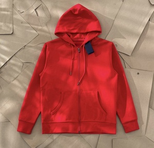 Veste à capuche zippée décontractée vintage de luxe RL Fashion 100% coton, coupe ample, couleur unie, pour homme - Product Image 3