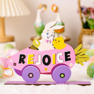 Nouvelle décoration de Pâques, lapin violet, lettre, ornement de bureau - Product Image 1