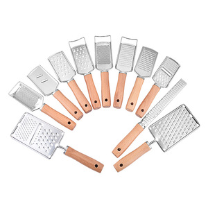 Stainless Steel Cheese Grater With Wooden Handle Multifunction Vegetable Lemon Ginger Chocolate Grater For Kitchen Use - Product Image 4