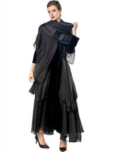 <span class=keywords><strong>Abito</strong></span> da Sera <span class=keywords><strong>Lungo</strong></span> XXXL Primavera 2026, Vestito da Festa Sexy con Scollo a V, Alta Qualità, <span class=keywords><strong>Organza</strong></span> Patchwork, Maniche Lunghe, Maxi <span class=keywords><strong>Abito</strong></span> in Velluto Nero - Product Image 4