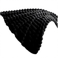 Couverture en fausse fourrure de lapin noire avec texture gaufrée rayée pour canapé-lit, couverture en polaire luxueuse et chaude, lavable
