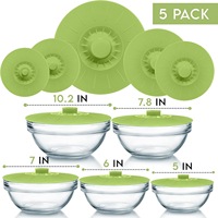 Paquete de 4 Tapas de Silicona de 7.8 Pulgadas para Tazas, Tazones, Platos y Sartenes - Cubierta Antisalpicaduras para Microondas, Almacenamiento de Alimentos, Tamaño Mediano, OEM/ODM