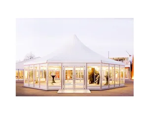 Прочная Свадебная гостиничная палатка из ПВХ, навес со стеклом