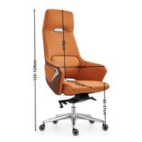 Chaise de bureau de direction moderne de luxe à dossier haut réglable, cadre en aluminium PU, capacité 60 kg/m, mécanisme de verrouillage à 3 positions, pour bureau à domicile