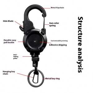 Llavero con Clip Retráctil y Resistente, Mosquetón Antipérdida para Camping, Pesca, Senderismo, Excursionismo y Caza - Product Image 3
