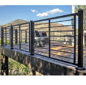 Edelstahl rohr geländer Balkon grill Design Schmiedeeisen Treppen geländer