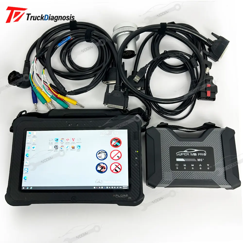 DoIP VCI M6 Super MB Pro M6 Alat Diagnosis Bintang Nirkabel Xentry DOIP Set Lengkap PK MB Star C4 C5 C6 + Tablet Fz-g1 Siap Pakai