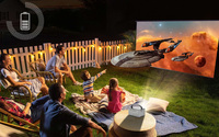 Projecteur LCD R17 Pro 750 Lumens Batterie intégrée Facile à transporter Mise en miroir de l'écran des smartphones Prise en charge 4K 3D 30-300 pouces Android
