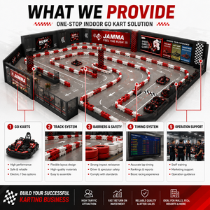 Pista de Karting Eléctrica de Múltiples Niveles, Diseño que Ahorra Espacio, Circuito de Carreras de Karts Interior <span class=keywords><strong>para</strong></span> Centros de Entretenimiento Familiar Urbano - Product Image 6