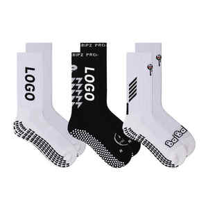 Calcetines deportivos con logotipo personalizado de diseño gratuito, calcetines de fútbol con agarre antideslizante con malla, transpirables - Product Image 2