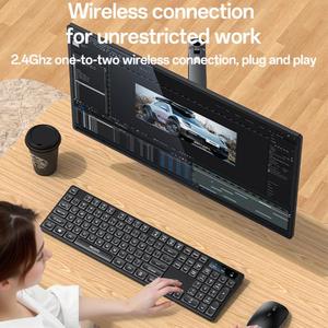 Ensemble clavier et souris sans fil professionnel <span class=keywords><strong>Yesido</strong></span> KB42 2.4G, Version : Anglaise (Noir) - Product Image 5