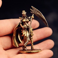 Figurine de guerrier jeune rétro en laiton, 1 pièce, best-seller, décoration créative pour la maison, accessoire de bureau