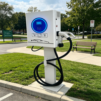 Station de recharge rapide pour véhicules électriques 60 kW, prise universelle de type 2, chargeur commercial pour véhicules électriques avec autorisation RFID, indice de protection IP65