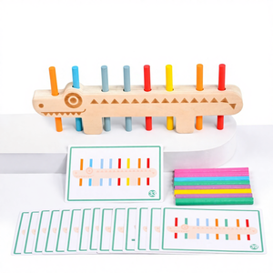 <span class=keywords><strong>Kit</strong></span> de jeu en bois Montessori en forme d'arête de poisson pour <span class=keywords><strong>bébé</strong></span> garçon fille, jeu d'apprentissage de tri des couleurs, jeu d'appariement, cadeau éducatif préscolaire - Product Image 2