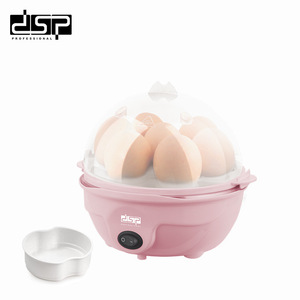 เครื่องนึ่งไข่ DSP รุ่น KA5016 สีชมพู เครื่องต้มไข่ไฟฟ้าขนาดเล็กพร้อมฝาปิดและถาดสำหรับใช้ในครัวเรือน - Product Image 1