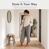 Exportateur de chaussettes : Chaussettes à motifs, chaussettes en tricot extensible pour les acheteurs étrangers et les sociétés de commerce