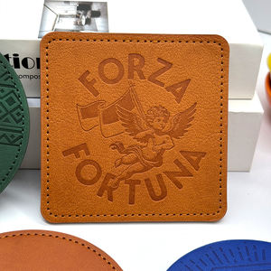 Wholesale Personal PU Leather <b>Coaster</b> Custom Logo Print Logo PU Leather <b>Coaster</b> <b>for</b> <b>Drinks</b> <b>Coasters</b> Pad Cup Mat - Product Image 2