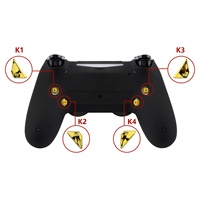 Boutons arrière de remplacement dorés chromés K1 K2 K3 K4 pagaies pour PS4 eXtremeRate Controller Dawn Remap Kit