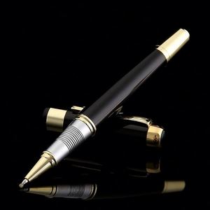 Quality Custom Logo Premium Executive Gift High End Business <b>Metal</b> <b>Roller</b> Black Silver Color Liquid Ink Ballpoint Pen - Product Image 3