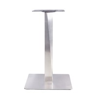 Pied de table carré en acier inoxydable industriel pour tables de café et de salle à manger