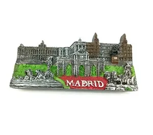 Resin 3D refrigerator magnet Madrid, Spain travel souvenir