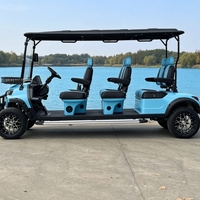 Carrito de Golf Eléctrico Personalizado con Seis Asientos Delanteros, Batería de Litio, Homologado para Circular por la Calle, Modelo Certificado para Turismo y Campos de Golf