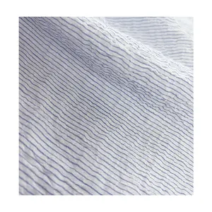 Пользовательские синие и белые полосы дизайн 76 г/м2 тканый 100% хлопок ткань для ткани