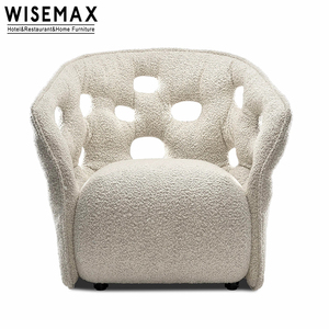 WISEMAX nouveau mobilier d'art haut de gamme fauteuil de salon tufté canapé rond chaise dossier haut évider villa hôtel fauteuil loisirs - Product Image 6