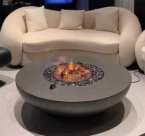 Chimenea de Acero al Carbono de Diseño Contemporáneo para Montar en la <span class=keywords><strong>Pared</strong></span>, para Uso en Interiores, Villas, Hoteles - Personalizable - Product Image 1