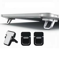 Nouveau support d'ordinateur portable invisible adhésif pliable en alliage de zinc, mini et portable, accessoires informatiques