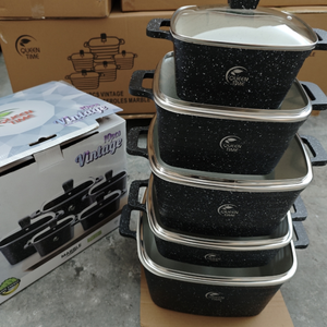 Thả 10 miếng không dính Cookware Set Home sử dụng 20 + 24 + 28 + 32 + 28cm panelas Cookware Set - Product Image 1