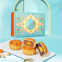 Guangzhou Restaurant Meilleur Prix Promotion Gâteau de lune sain à faible teneur en sucre Sésame noir Haricot rouge Graines de lotus Pâte Jaune d'oeuf Gâteau de lune
