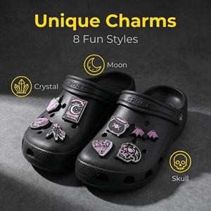 Pantuflas de Halloween con agujeros, estilo oscuro y moderno para mujeres y hombres, lindas, para interiores y exteriores, para todas las estaciones. - Product Image 4