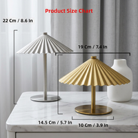 Lampe de table décorative pliable en métal de luxe pour l'export, lampe d'ambiance de chevet, veilleuse tactile à intensité variable