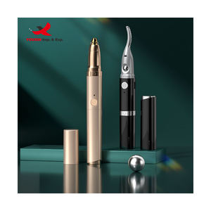 Outil de beauté à prix réduit pour achats groupés : Tondeuse à sourcils portable 2 en 1 rechargeable par USB et recourbe-cils électrique chauffant - Product Image 1